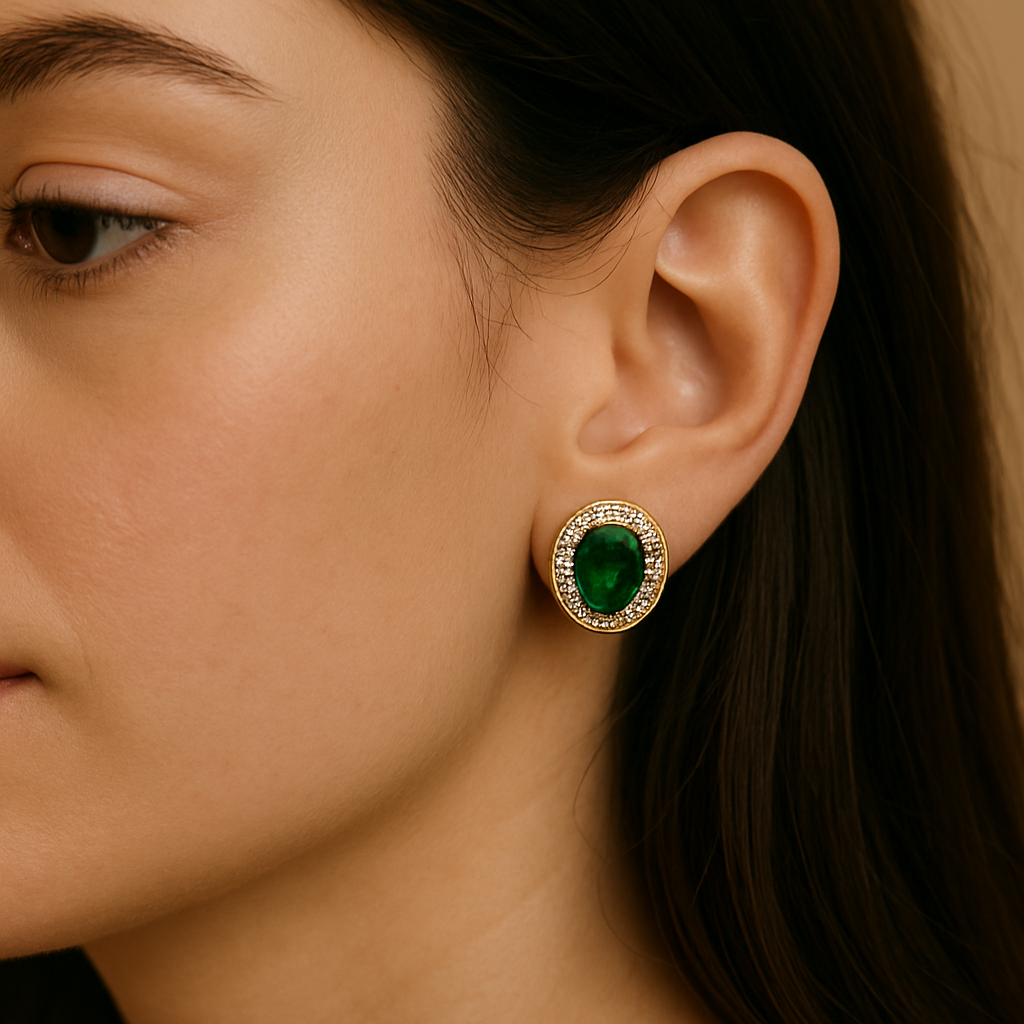 Conjunto de Aretes y Collar Brillante Para Mujer
